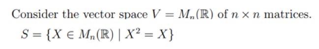 Solved Consider the vector space V=Mn(R) of n×n matrices. | Chegg.com