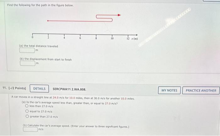 Solved Find The Following For The Path In The Figure Below. | Chegg.com