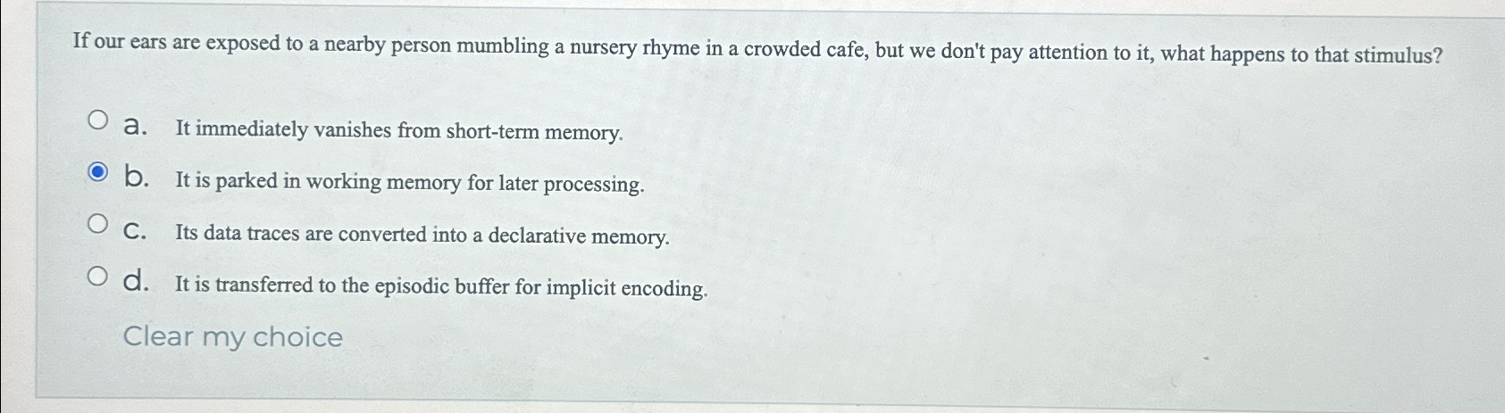 Solved If our ears are exposed to a nearby person mumbling a | Chegg.com