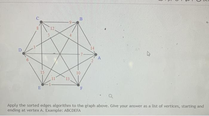 Solved B 8 12 14 15 10 13 E Apply the sorted edges algorithm | Chegg.com