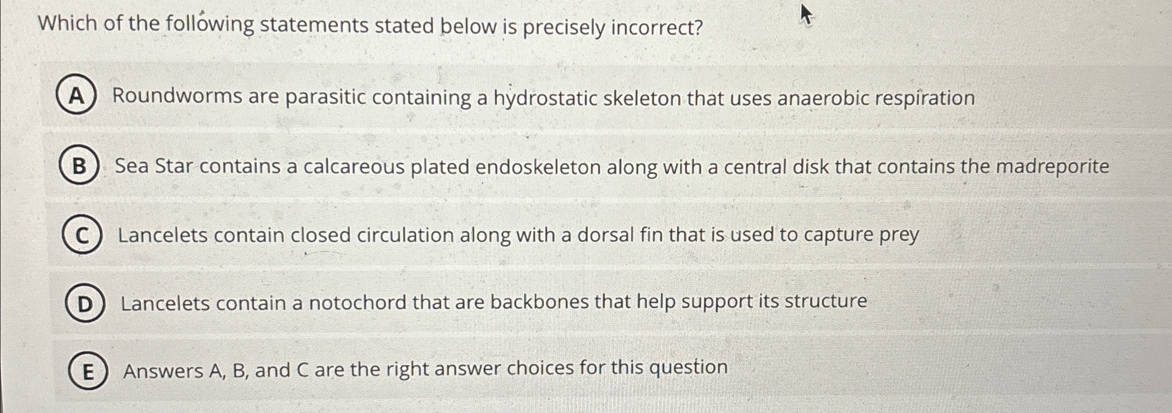 Solved Which of the following statements stated below is | Chegg.com