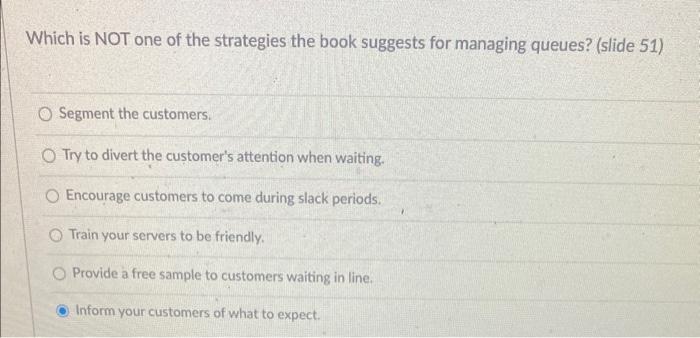 Solved Which is NOT one of the strategies the book suggests | Chegg.com