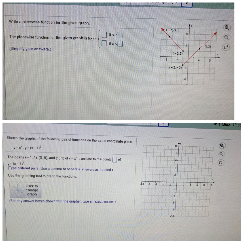 Solved Write a piecewise function for the given graph.  Chegg.com