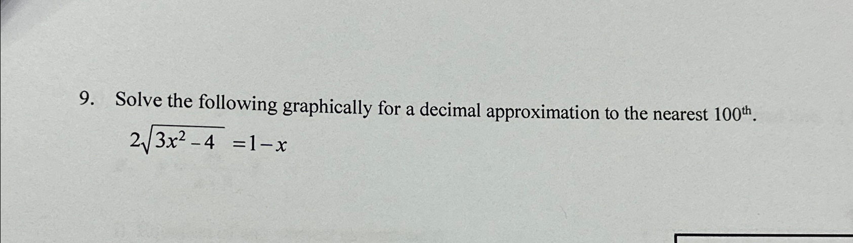 Solved Solve the following graphically for a decimal | Chegg.com