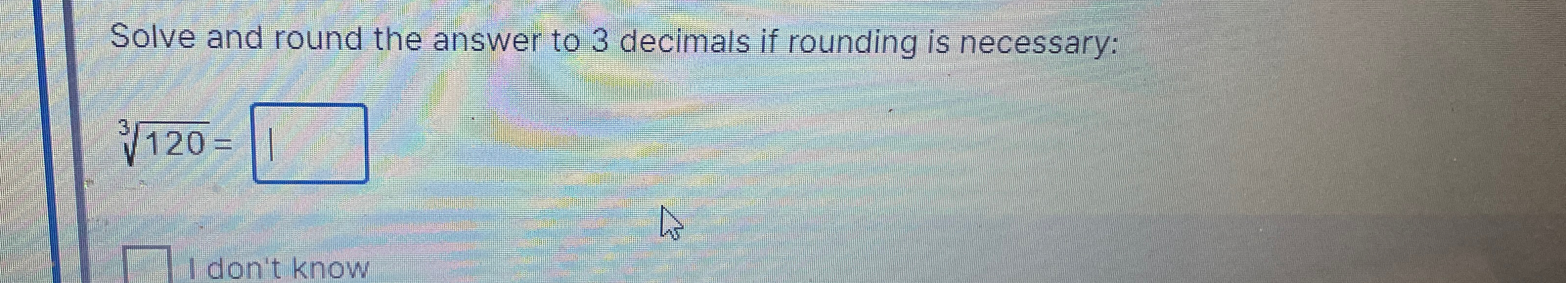 Solved Solve and round the answer to 3 ﻿decimals if rounding | Chegg.com