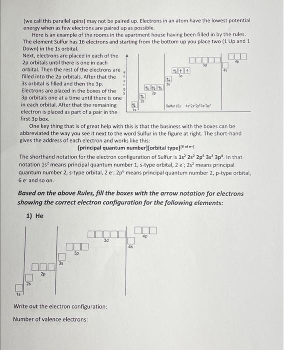 Solved Lab 5 Electron Configuration Activity (10 points)