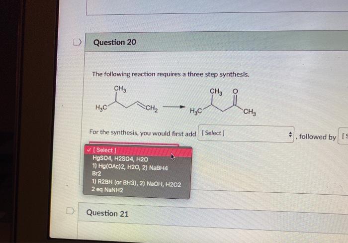 Solved Question 20 10 pts The following reaction requires a | Chegg.com