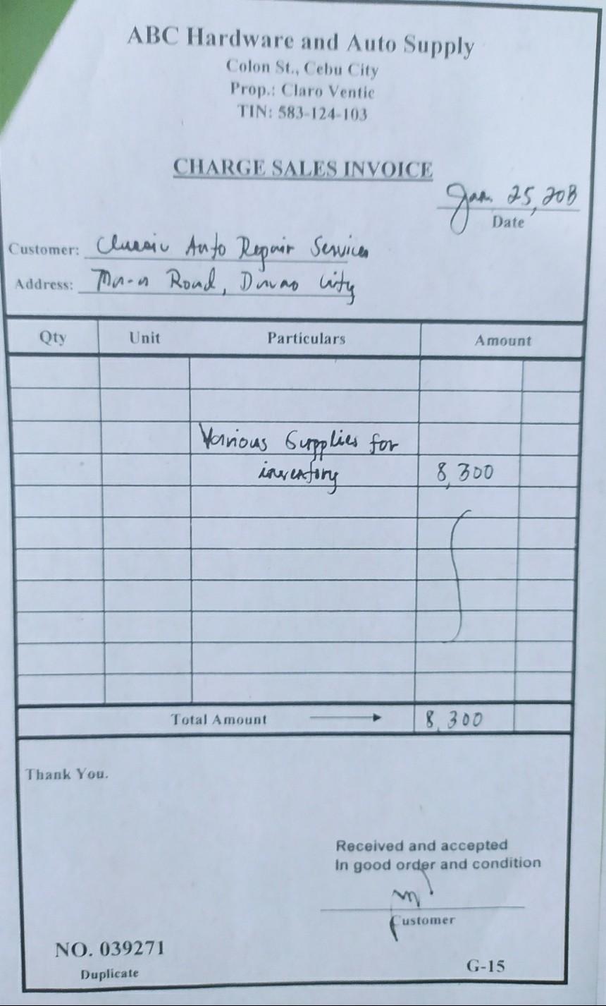 Solved CLASSIC AUTO REPAIR SERVICES Cash Disbursements and