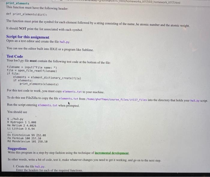Solved Specification This script must read in a text file | Chegg.com