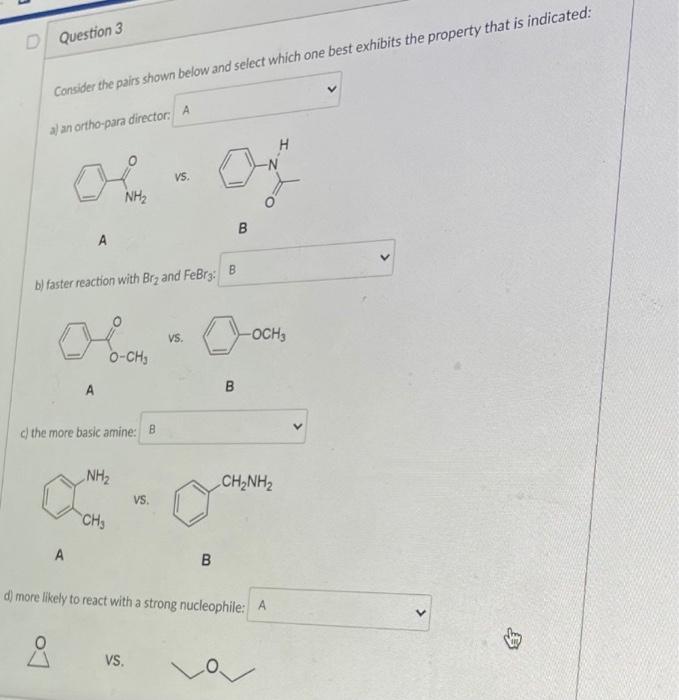 Solved D Question 3 Consider The Pairs Shown Below And | Chegg.com