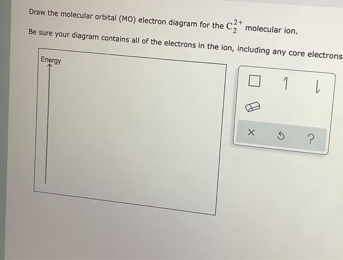Solved Draw the molecular orbital (MO) electron diagram for | Chegg.com