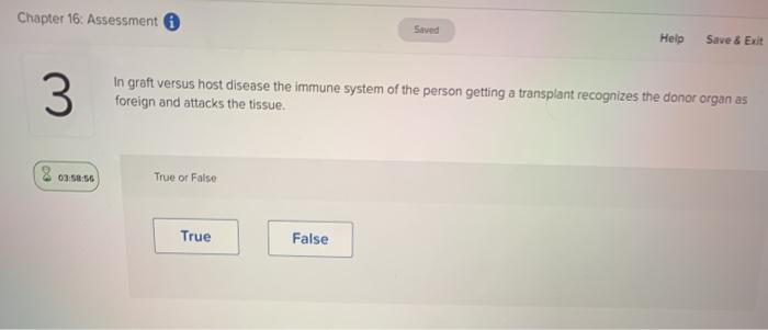 Solved Chapter 16: Assessment Saved Help Save & Exit 3 In | Chegg.com
