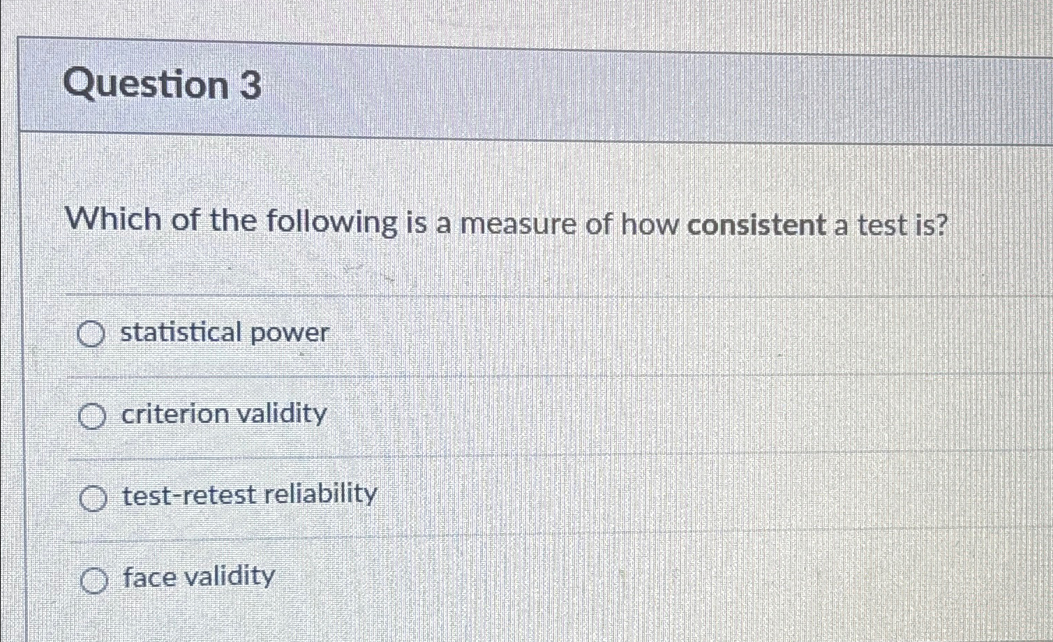 Solved Question 3Which of the following is a measure of how | Chegg.com