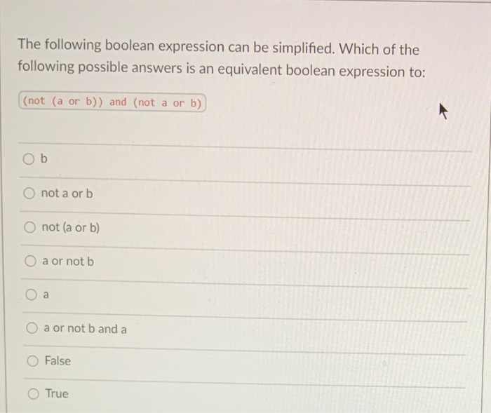 Solved The following boolean expression can be simplified. | Chegg.com