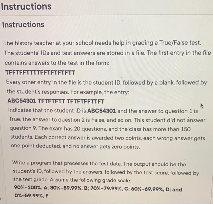 Solved Instructions Instructions The History Teacher At Your | Chegg.com