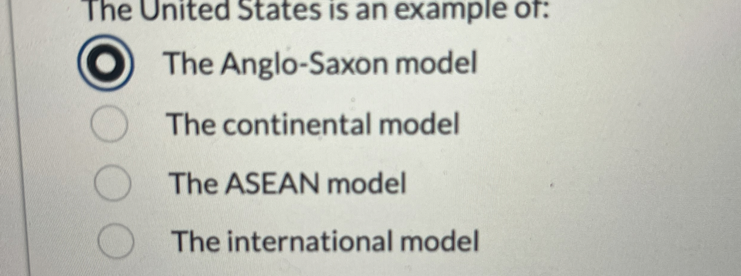 Solved The United States is an example of:The Anglo-Saxon | Chegg.com