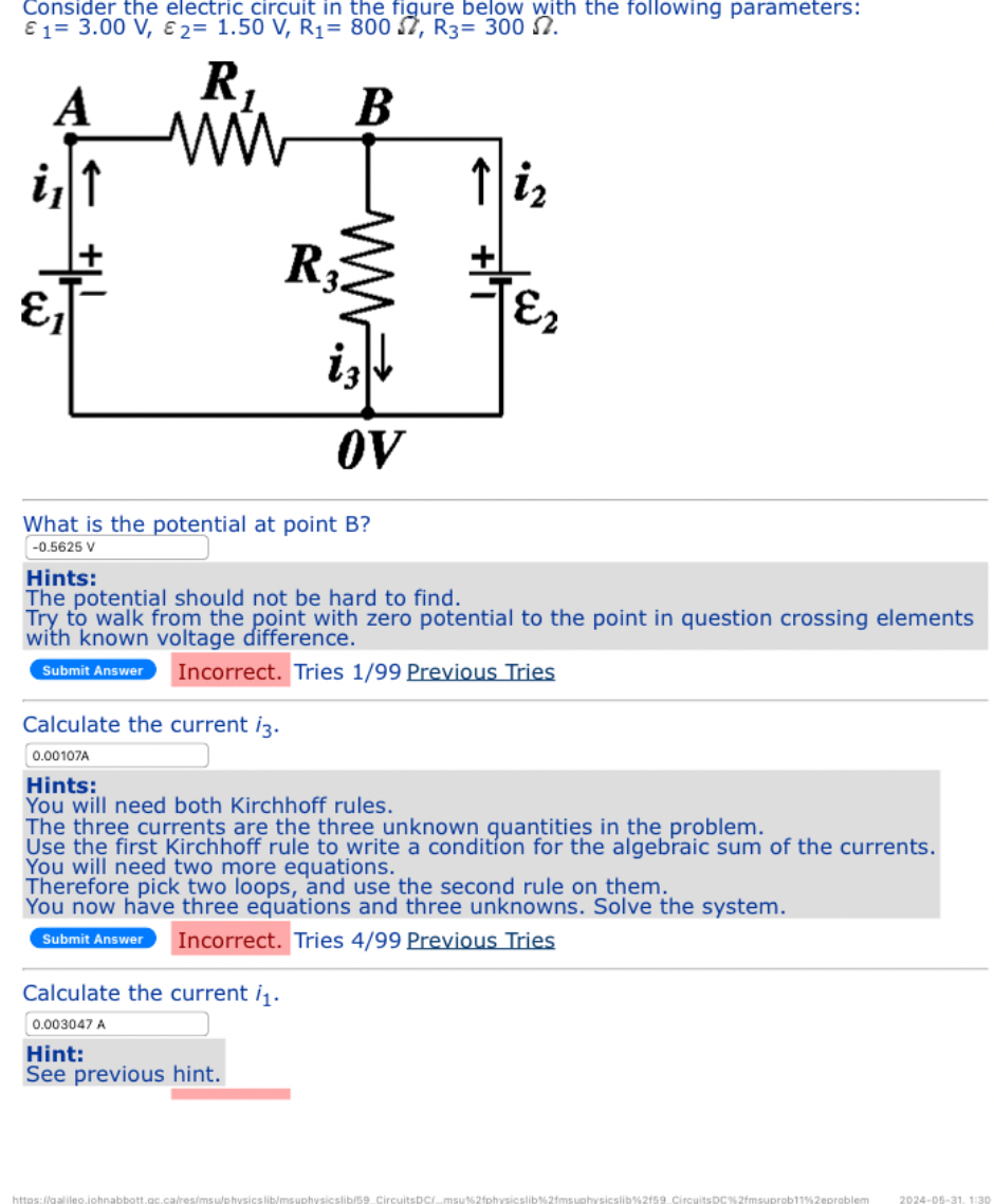 Solved Consider the electric circuit in the figure below | Chegg.com