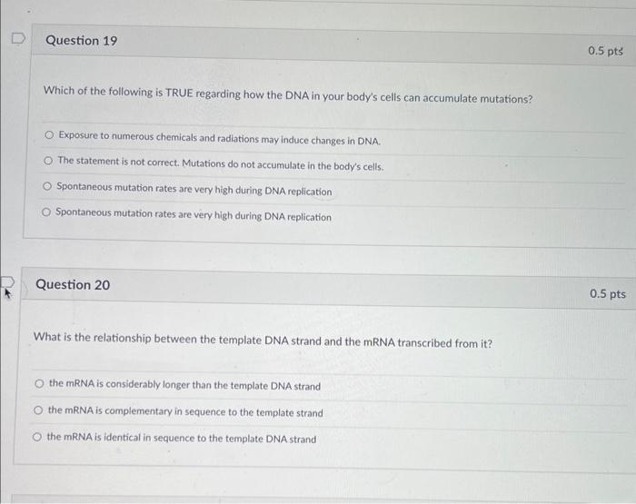 Solved Which of the following is TRUE regarding how the DNA | Chegg.com