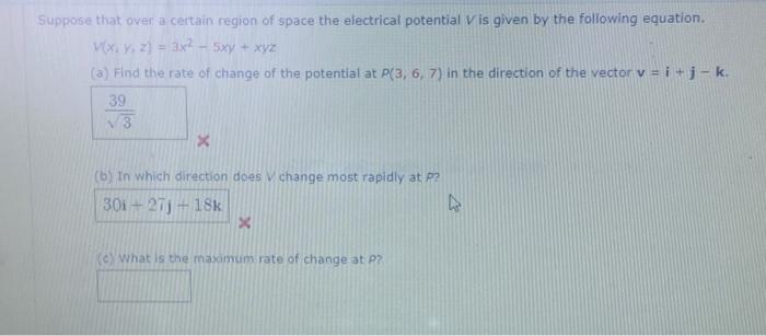 Solved Ppose That Over A Certain Region Of Space The