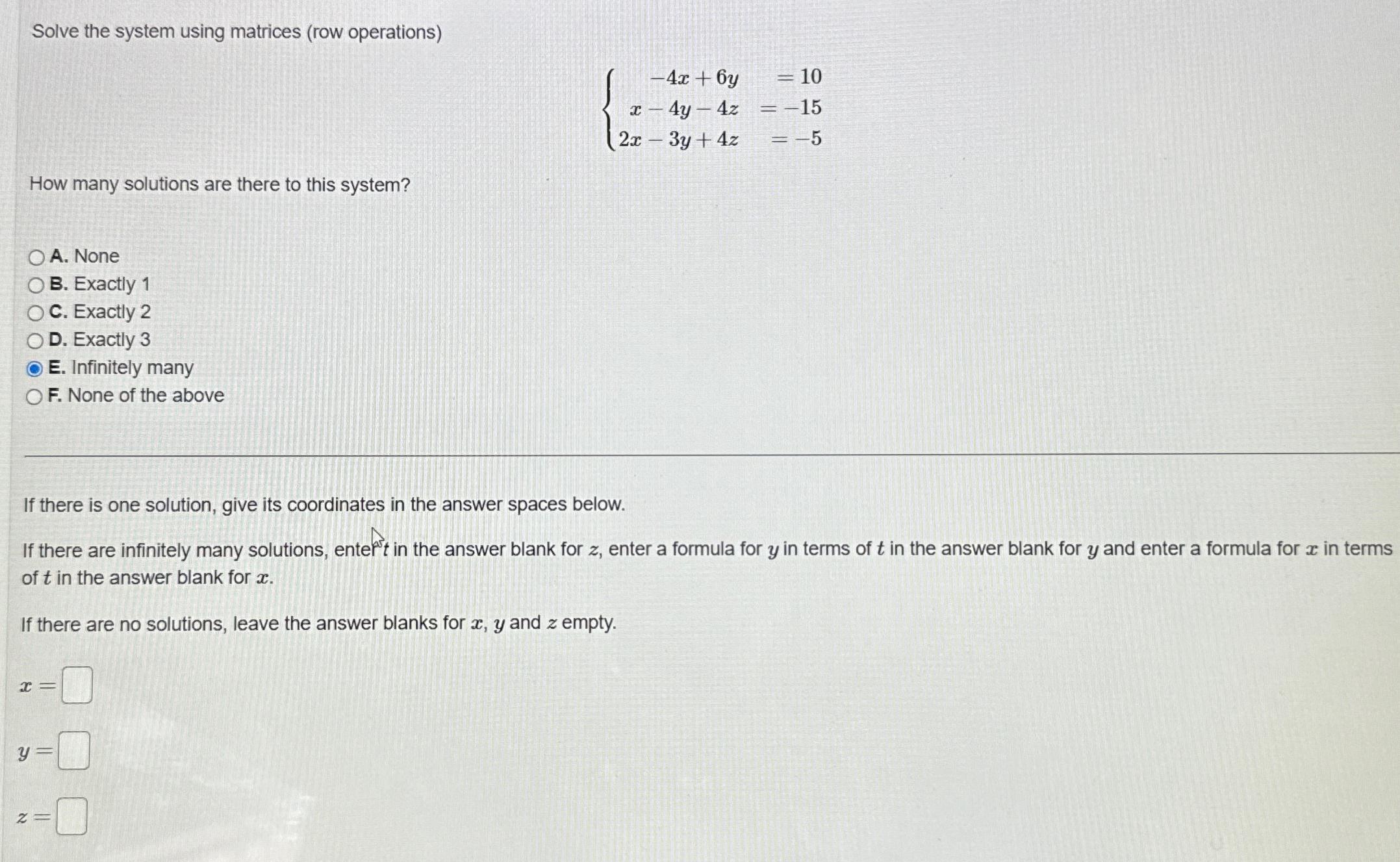 solved-solve-the-system-using-matrices-row-chegg