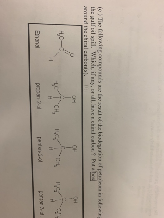 Solved (c) The following compounds are the result of the | Chegg.com