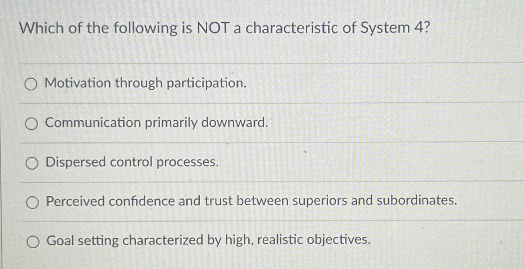 Solved Which of the following is NOT a characteristic of | Chegg.com