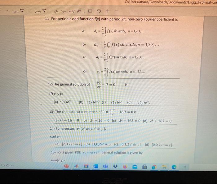 Solved C Users Anaas Downloads Documents Engg final C Chegg Com