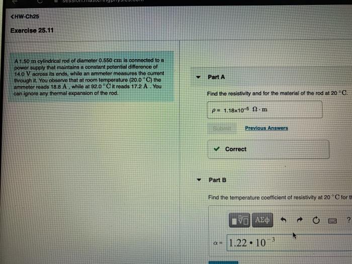 Solved Part A What is the resistance of a Nichrome wire at | Chegg.com