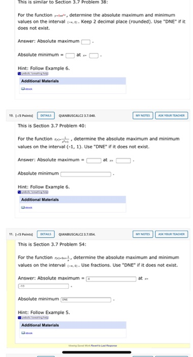 Solved This Is Similar To Section 3.7 Problem 38: For The | Chegg.com