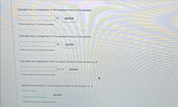 Solved Calculate the component of the resultant force of the | Chegg.com