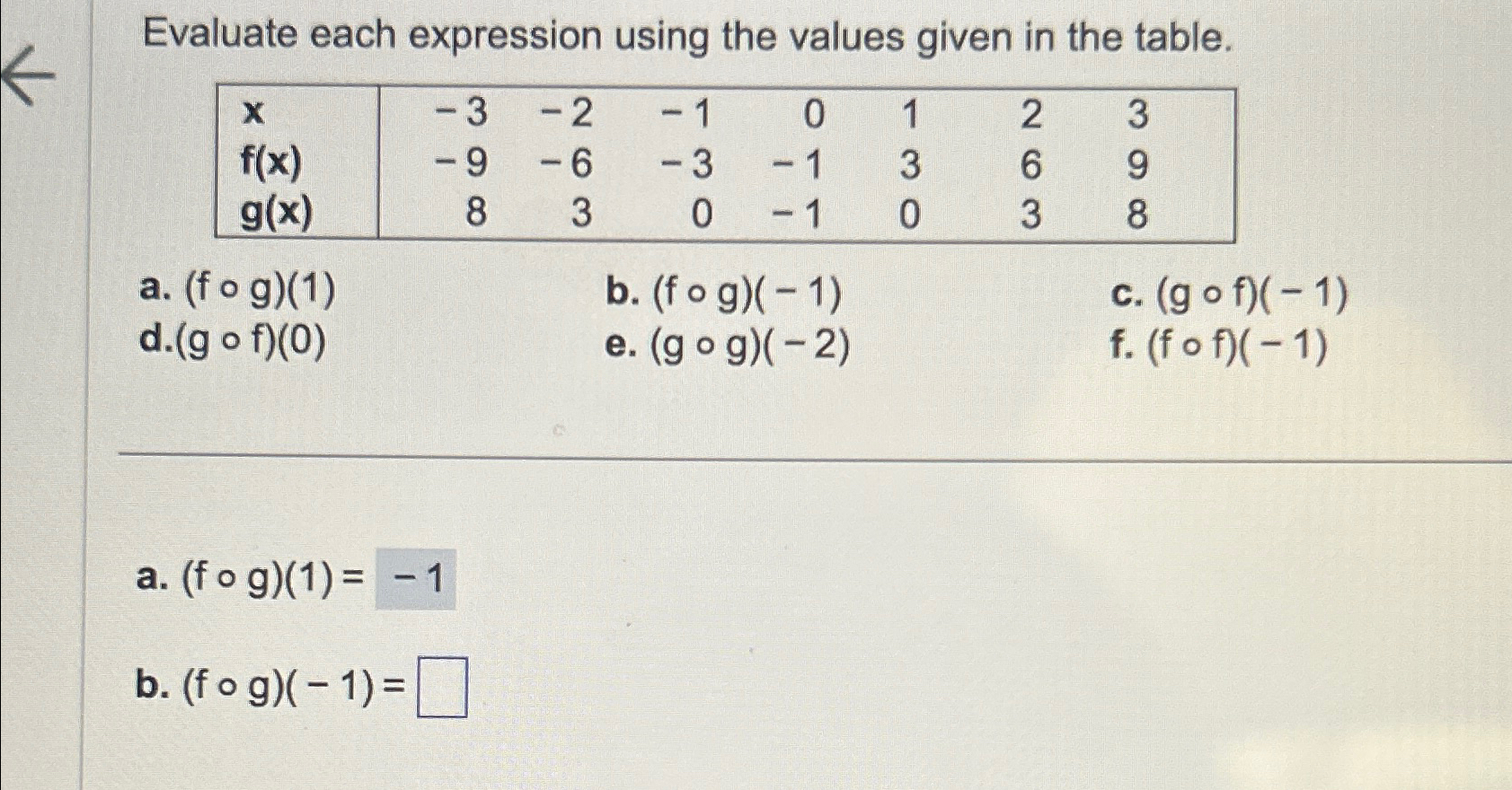 Solved Evaluate each expression using the values given in | Chegg.com