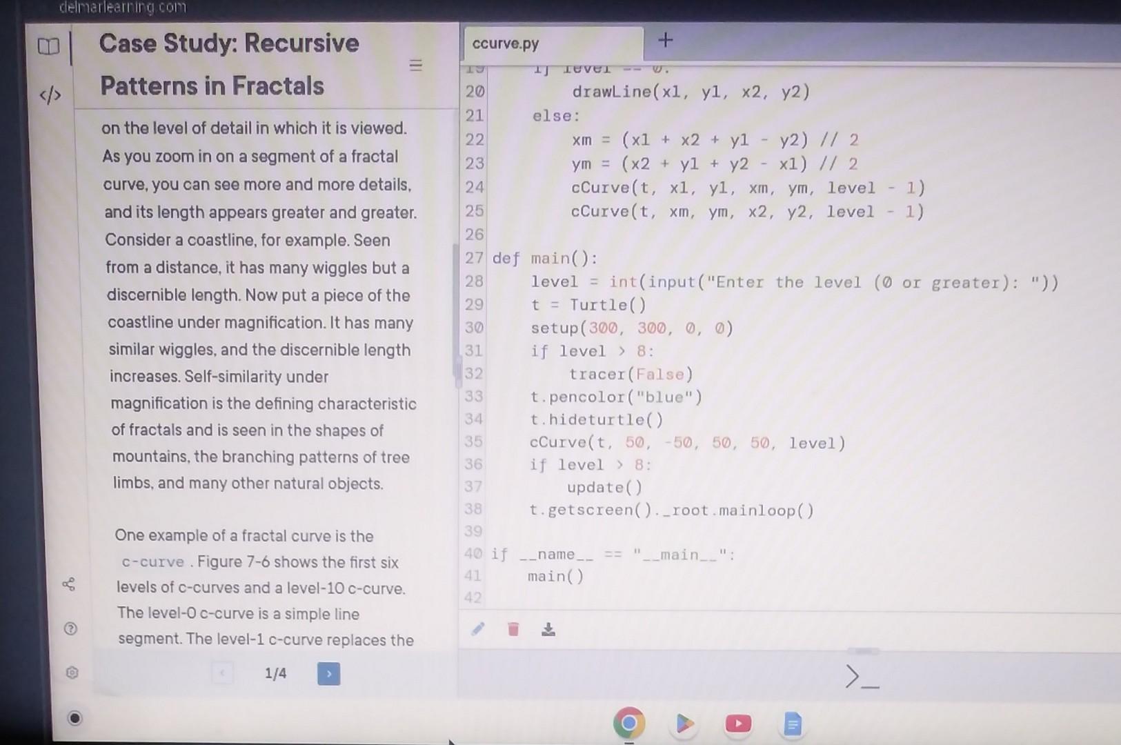 2 Program file: ccurve.py Summary 3 Author: Ken 4 | Chegg.com