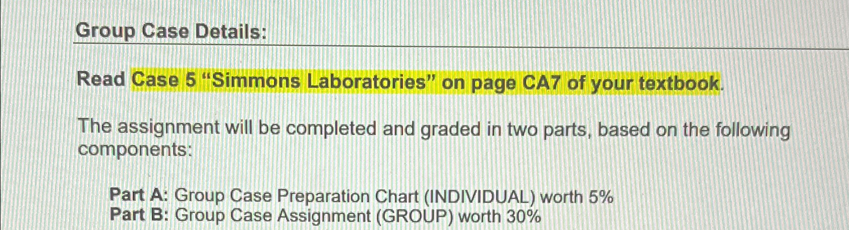 Solved Group Case Details:Read Case 5 ﻿