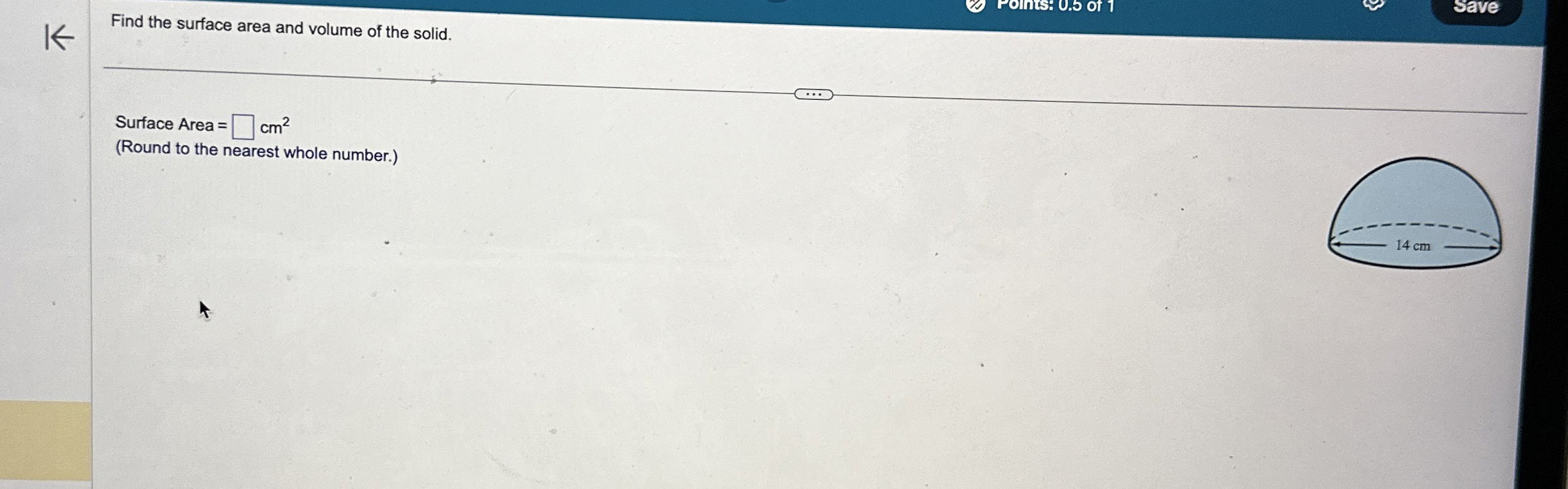 Solved Find the surface area and volume of the solid.Surface