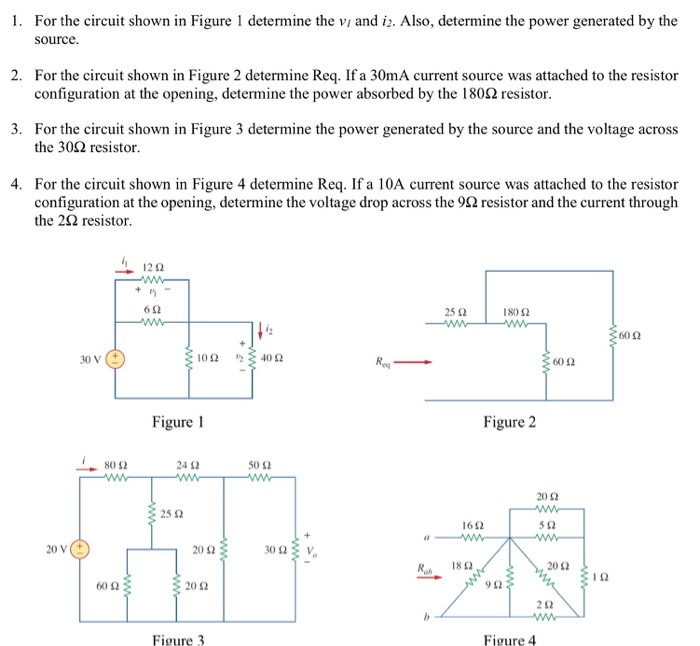 Solved 1. For the circuit shown in Figure 1 determine the v; | Chegg.com