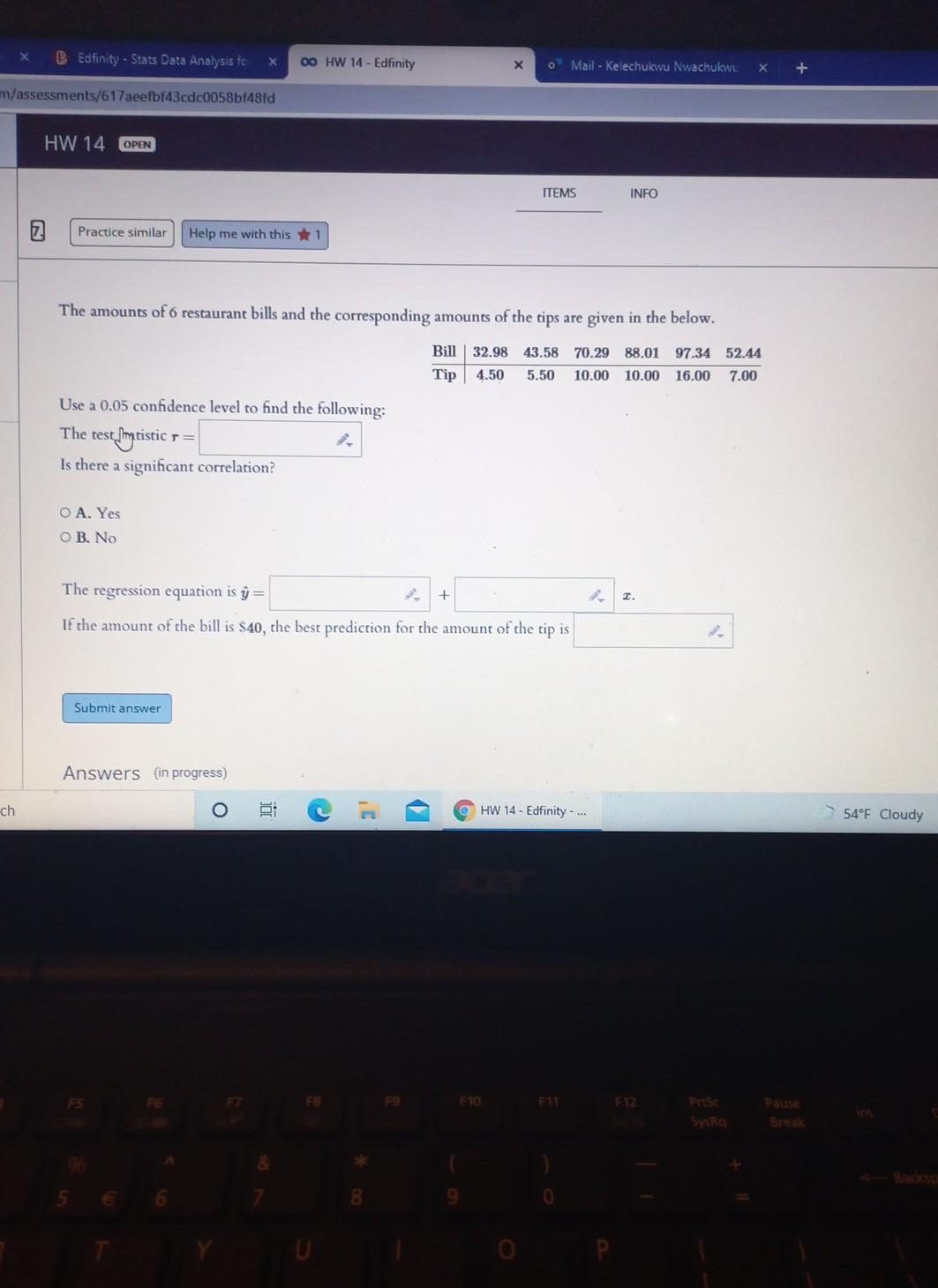 Solved B Edfinity - Stats Data Analysis Fo OO HW 14 - | Chegg.com