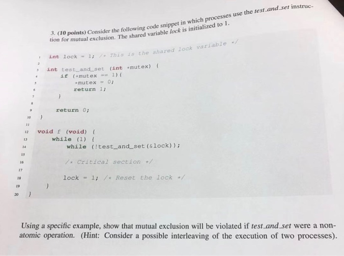 Solved 5. (10 points) Consider the following code snippet in | Chegg.com