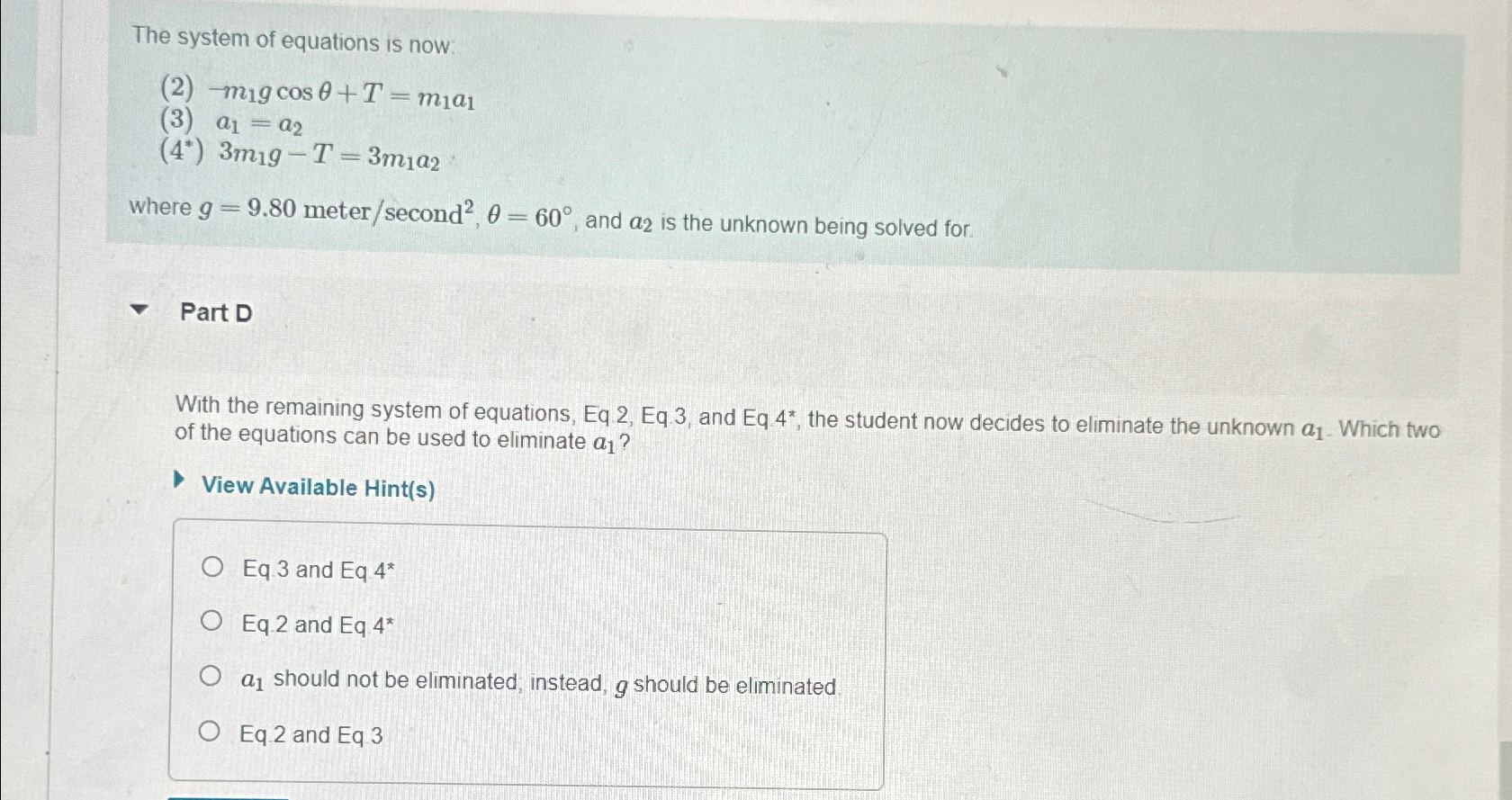 Solved The system of equations is | Chegg.com