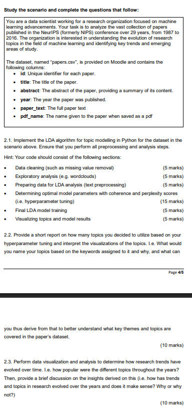 Solved Study the scenario and complete the questions that | Chegg.com