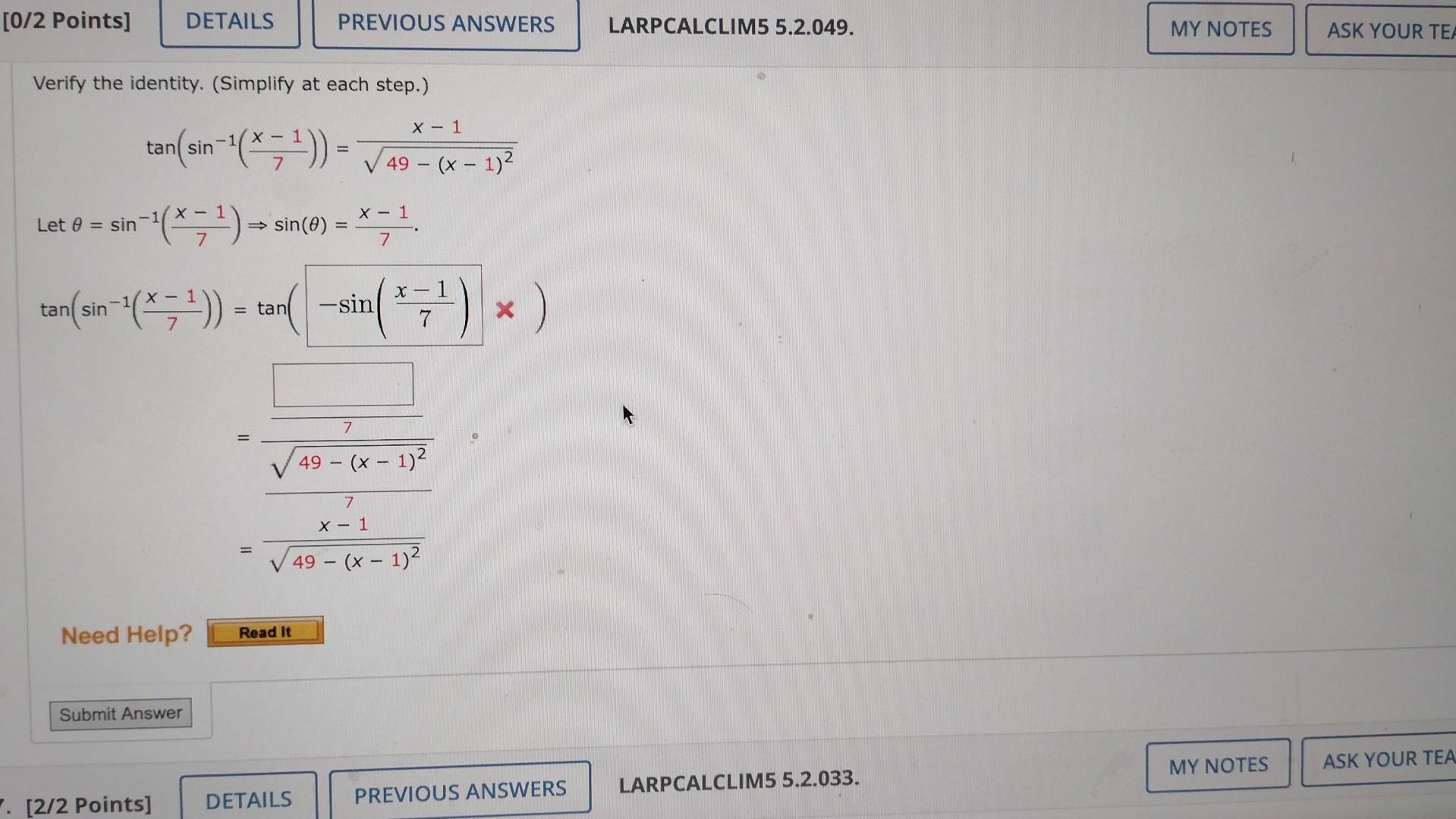 Solved Verify The Identity Simplify At Each Step