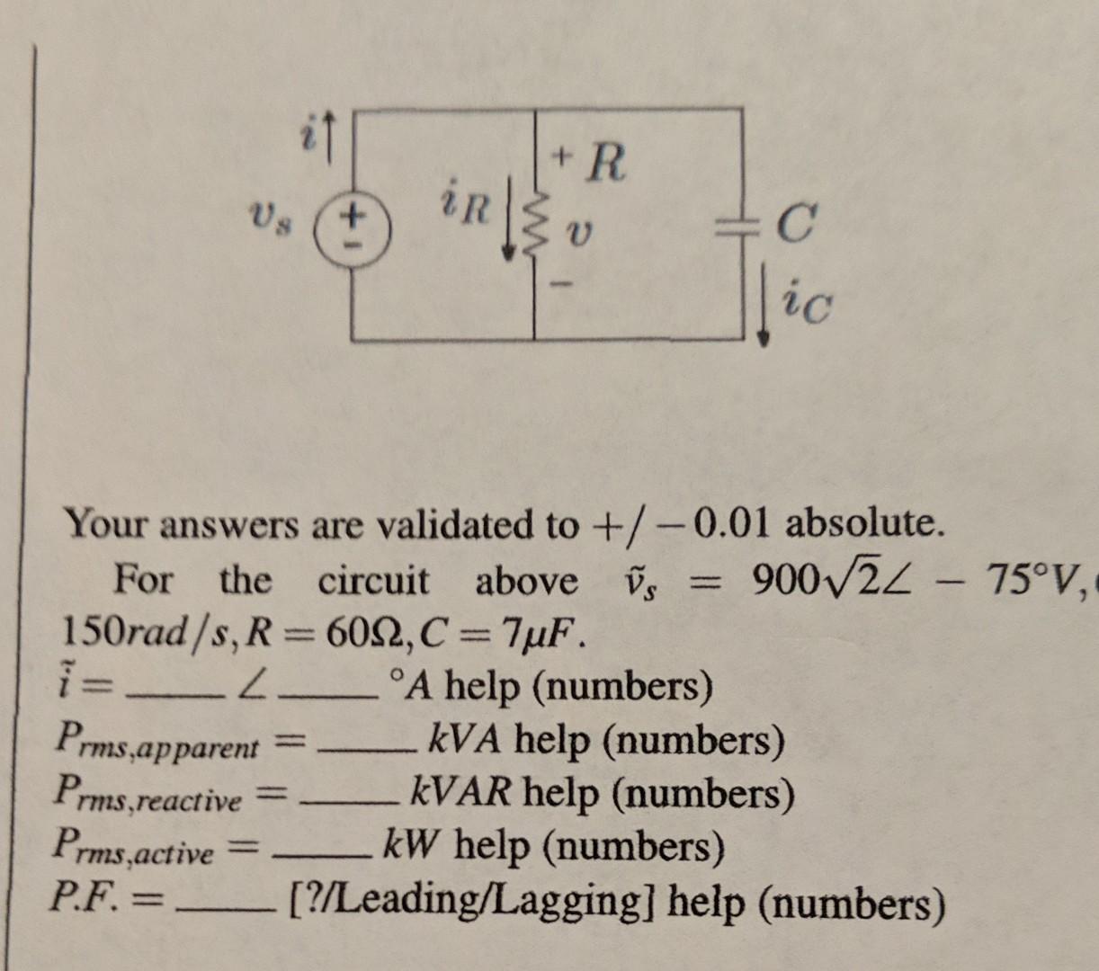Solved Your answers are validated to +/−0.01 absolute. For | Chegg.com