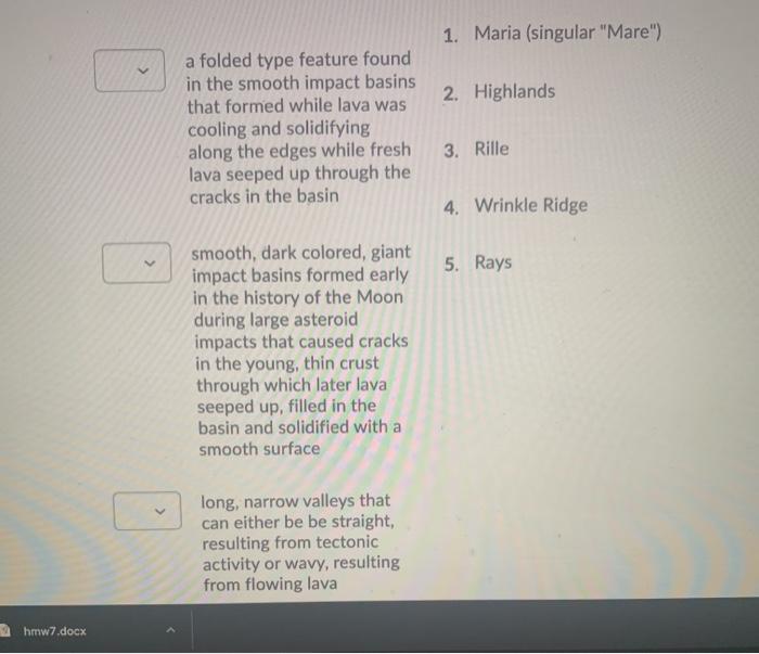 Solved Question 1 (8 points) Listen Match the following | Chegg.com