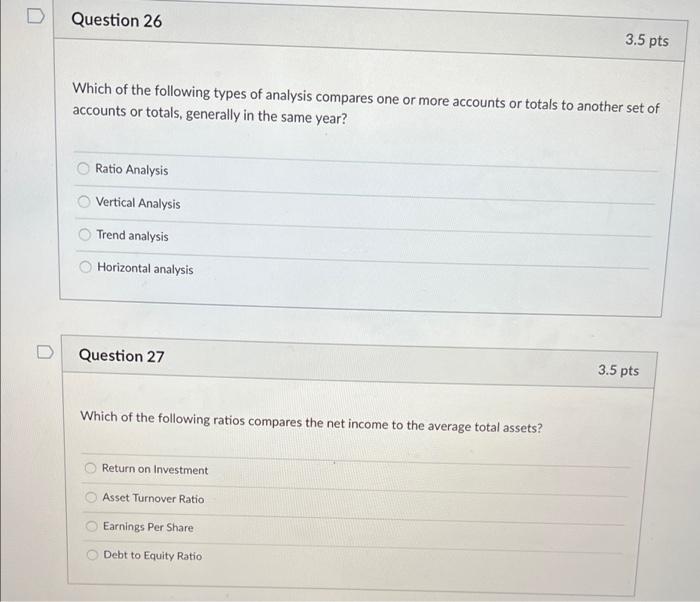 Solved D Question 24 3.5 pts A decrease in accounts payable | Chegg.com