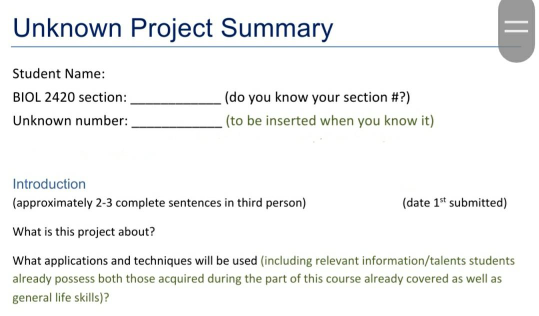 Solved Can anyone write the introduction of unknown project | Chegg.com