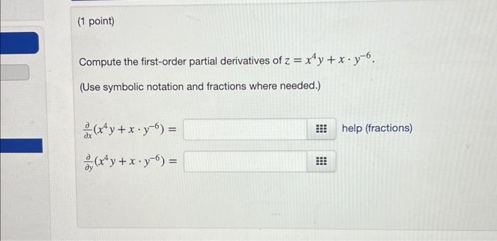 Solved Compute the first-order partial derivatives of | Chegg.com