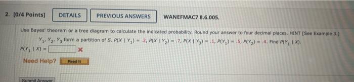 Solved Use Bayes' theorem or a tree diagram to calculate the | Chegg.com