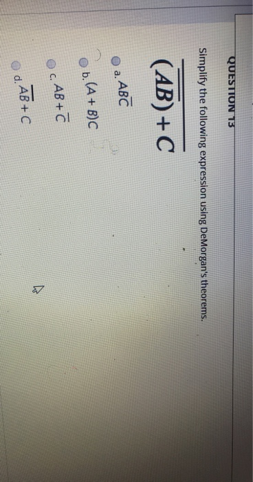 Solved QUESTION T3 Simplify The Following Expression Using | Chegg.com