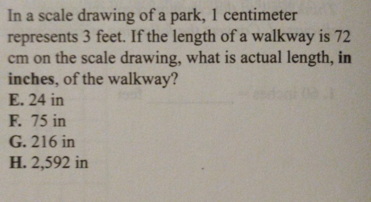 Solved In a scale drawing of a park, 1 centimeter represents | Chegg.com
