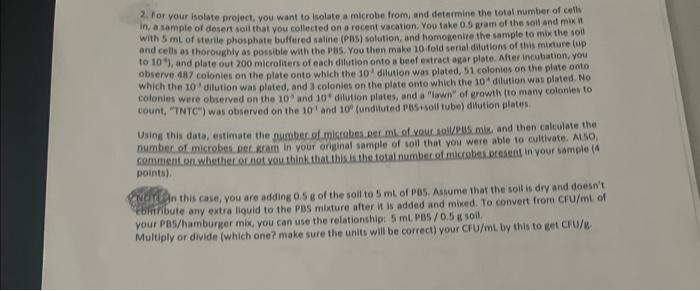 Solved 2. For vour isolate project, you want to isolate a | Chegg.com