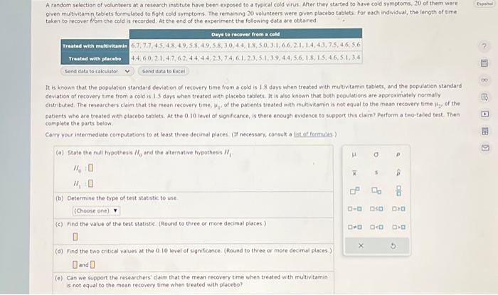 Solved A random selection of volunteers at a research | Chegg.com